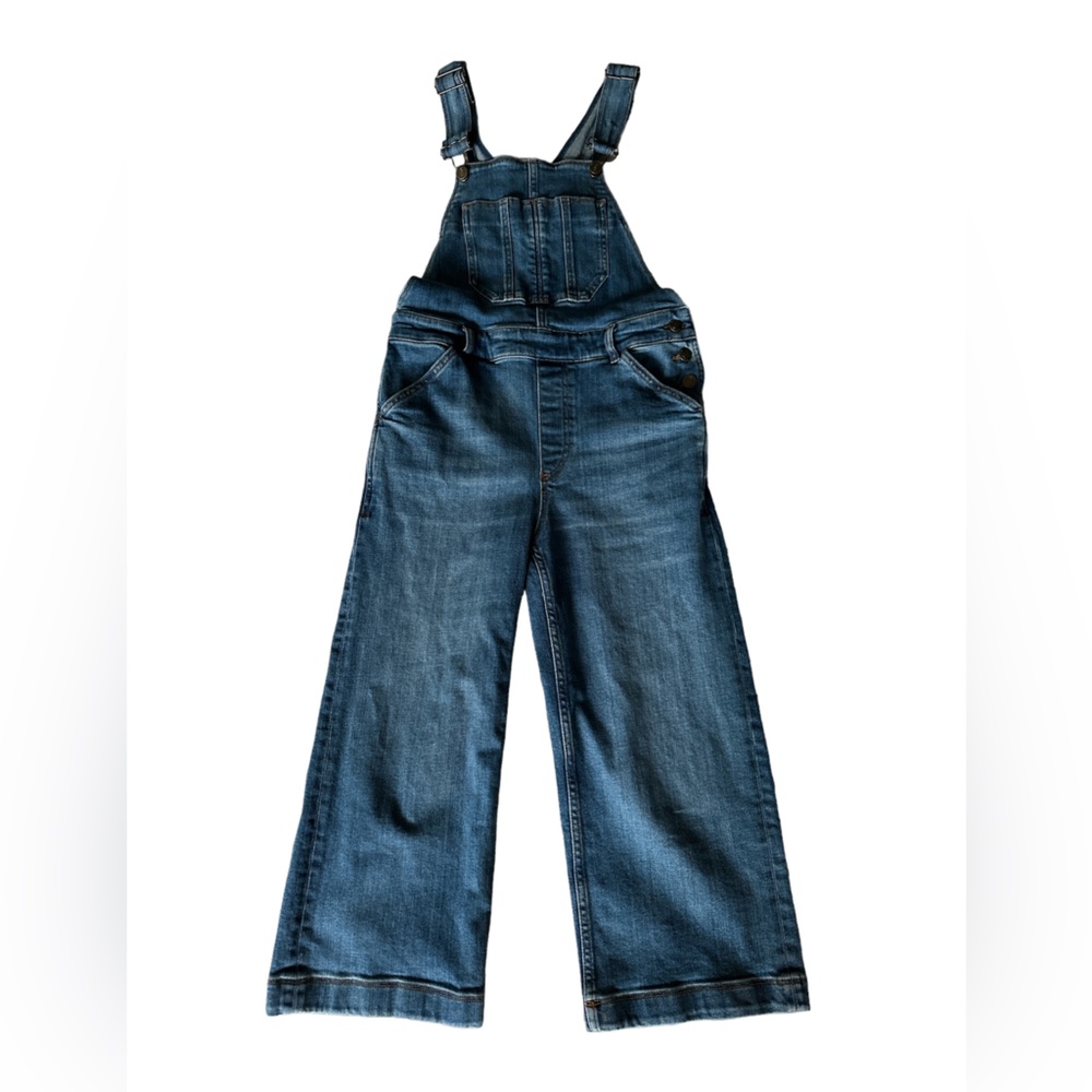 Fat Face Wide Leg, Cropped Dungaree Overalls, Size 6